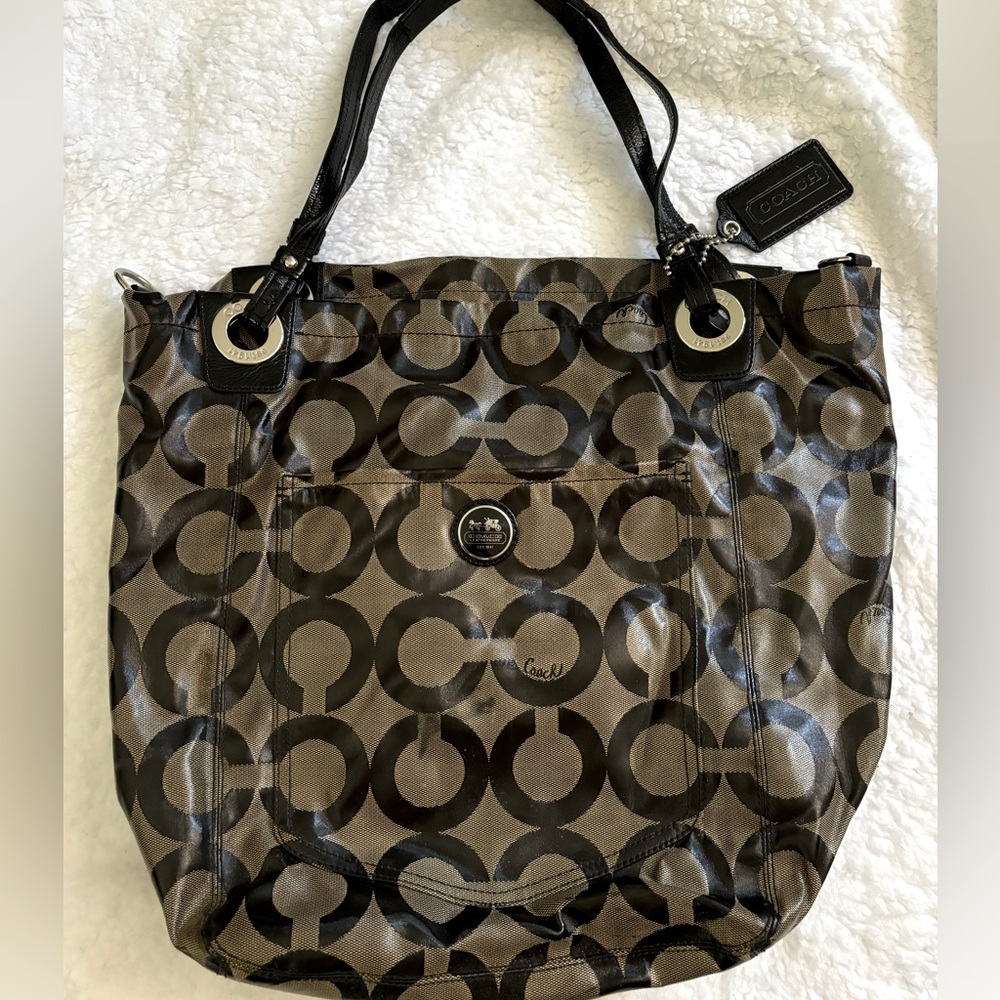 Opt Art Signature Coach Tote - Picture 1 of 13